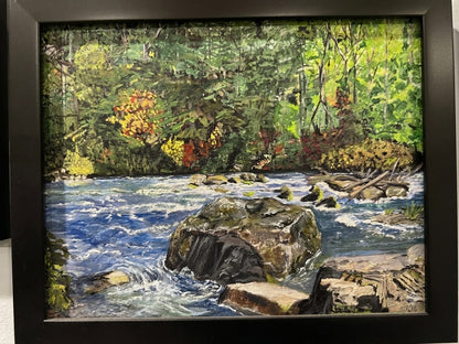 Wild water on passage. Acrylic on canva