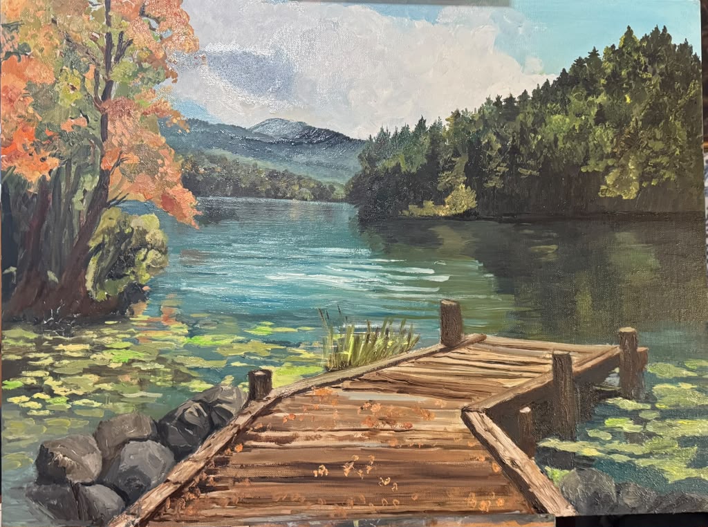 Wild water on passage. Acrylic on canva