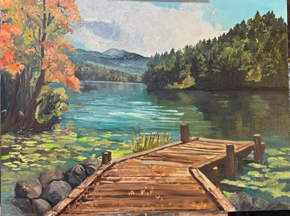 Wild water on passage. Acrylic on canva